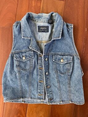 Aeropostale Blue Stonewashed Denim Vest